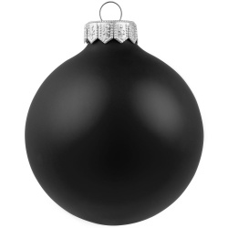PS2203158719 Елочный шар Gala Night Matt в коробке с тиснением, черный, 8 см
