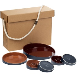 PS2102090775 Very Marque. Набор Form Fluid Platter, бордово-горчичный