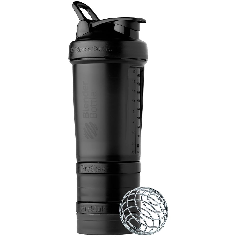 PS2203158807 BlenderBottle. Спортивный шейкер с контейнером ProStak V2, черный