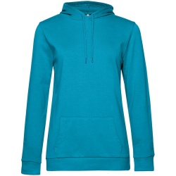 PS2102084497 BNC. Толстовка с капюшоном женская Hoodie, бирюзовая