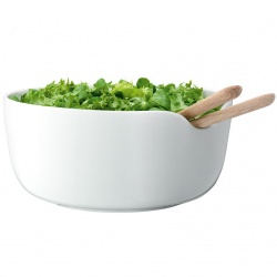 PS2102089827 LSA International. Салатник Dine с деревянными приборами, белый