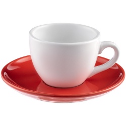 PS2203156242 Molti. Чайная пара Cozy Morning, белая с красным