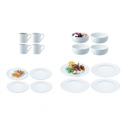 PS2102089985 LSA International. Набор Dine из 16 предметов, белый