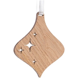 PS2012622 сделано в России. Деревянная подвеска Carving Oak, в форме елочной игрушки