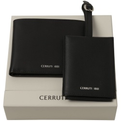 PS2102085865 Cerruti 1881. Набор Zoom: кошелек и багажная бирка, черный