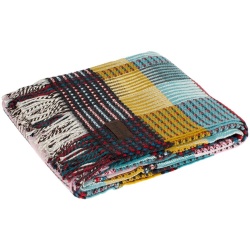 PS2015128 Marzotto. Плед Rossi Paint, молочно-бирюзовый