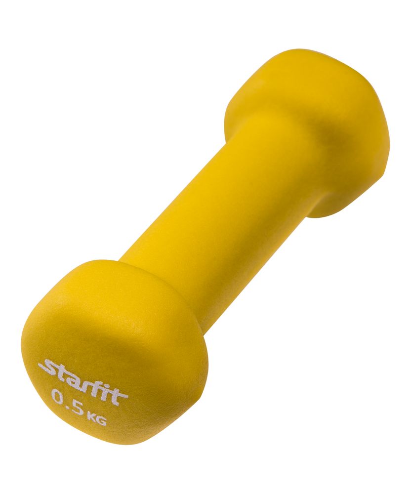 PS2102089348 Starfit. Гантель Atlas 0,5 кг, желтая (песочная)