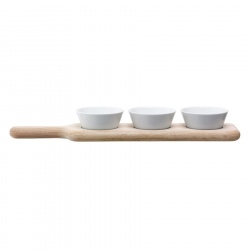 PS2102090363 LSA International. Набор сервировочных мисок на подставке Paddle