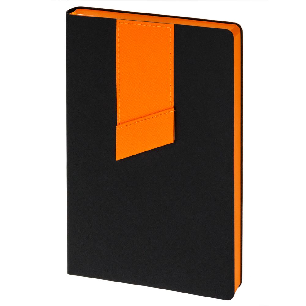 PS1710254766 Адъютант. Ежедневник Bookmark, недатированный, черный с оранжевым