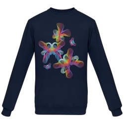 PS2014515 CoolColor. Толстовка Butterflies, темно-синяя