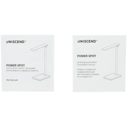 PS2007656 Uniscend. Настольная лампа с беспроводной зарядкой Power Spot, черная