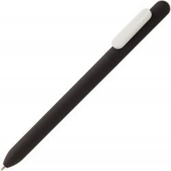 PS2005398 Open. Ручка шариковая Slider Soft Touch, черная с белым