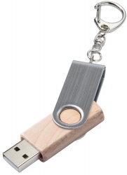 PS1830701157 Флешка Twist Wood, светлое дерево, 8 Гб