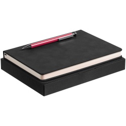 PS2203156345 Набор Magnet с ежедневником, черный с розовым