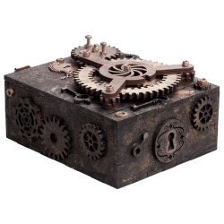 PS1701027484 сделано в России. Шкатулка с секретом Gearbox, большая