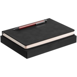 PS2203156342 Набор Magnet с ежедневником, черный с коричневым
