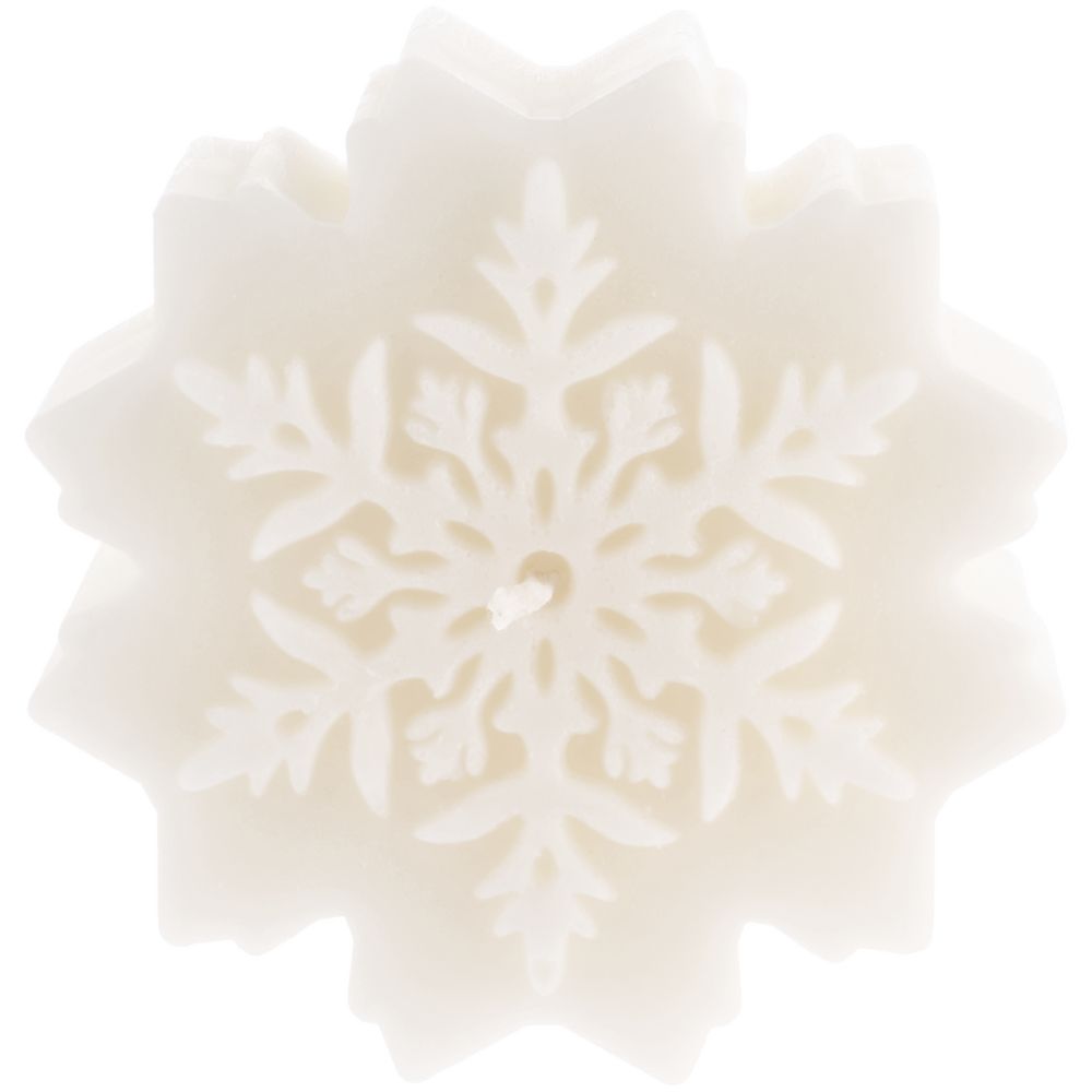 PS2408262691 сделано в России. Свеча Snowflame 2, белая, 8 см