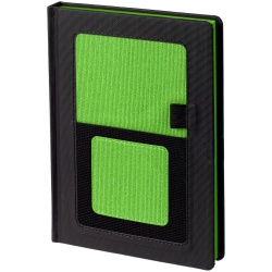 PS2203156557 Контекст. Ежедневник Mobile, недатированный, черный с зеленым