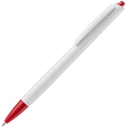 PS2203154789 Open. Ручка шариковая Tick, белая с красным