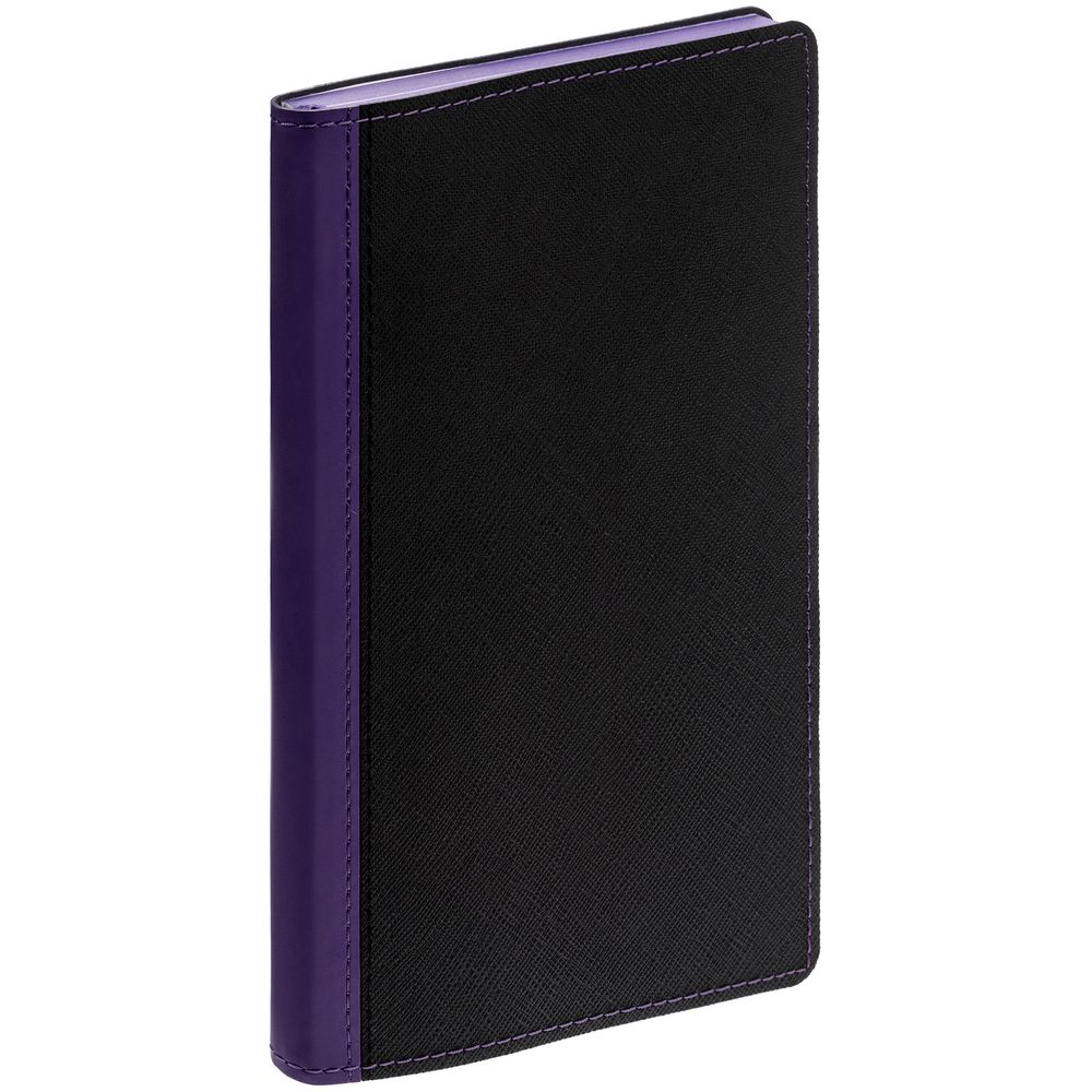 PS2408233257 Контекст. Ежедневник Nice Twice, недатированный, черный с фиолетовым