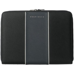 PS2102085716 Hugo Boss. Папка Gear с блокнотом А4, черная с синим