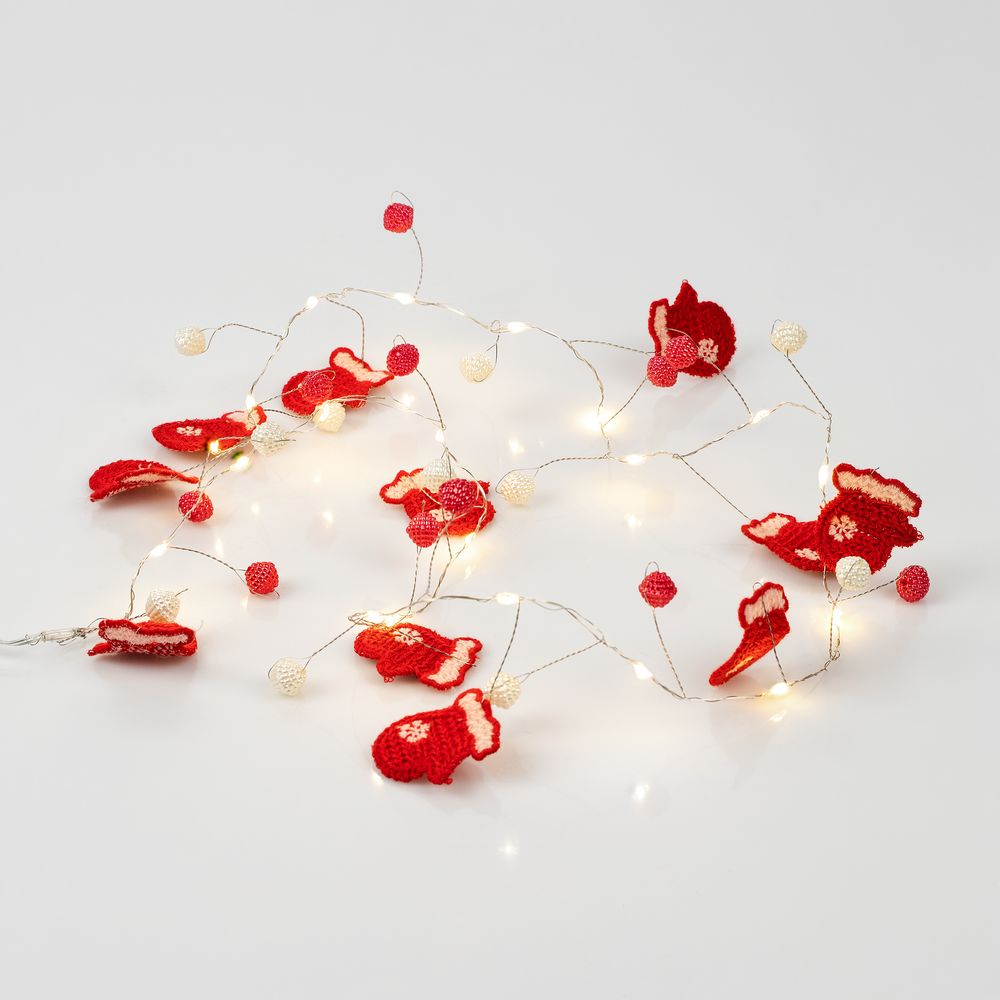 PS171025971 Гирлянда Merry Mittens, красная