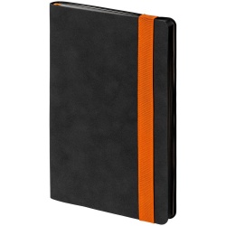PS2203156303 Контекст. Ежедневник Velours, недатированный, черный с оранжевым