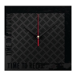 PS2203156547 Hard Work. Часы настенные стеклянные Hard Work Black