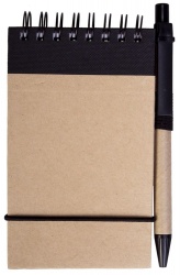 PS1D-BLK01 Блокнот на кольцах Eco Note с ручкой, черный