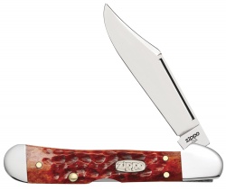 GR220119401 Zippo. Нож перочинный ZIPPO Chestnut Bone Standard Jigged Mini Copperlock, 92 мм, коричневый, ЗАЖИГАЛКА 207