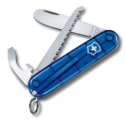 VX18N-BLU2 Victorinox My First Victorinox. Нож перочинный VICTORINOX My First Victorinox, 84 мм, 9 функций, полупрозрачный синий