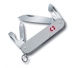 VX18N-GRY2 Victorinox Cadet. Нож перочинный VICTORINOX Cadet Alox, 84 мм, 9 функций, алюминиевая рукоять, серебристый