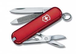 VX2N-RED3 Victorinox Classic. Нож-брелок VICTORINOX Classic, 58 мм, 7 функций, красный
