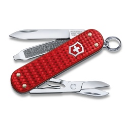 VX21012049 Victorinox Classic. Нож-брелок VICTORINOX Classic SD Precious Alox "Iconic Red", 58 мм, 5 функций, красный