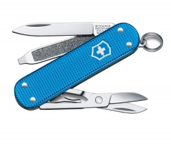 GR210919151 Victorinox Classic Alox. Нож-брелок VICTORINOX Classic Alox, 58 мм, 5 функций, алюминиевая рукоять, синий