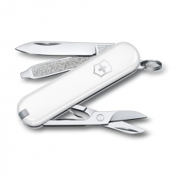 GR210919180 Victorinox Classic SD. Нож-брелок VICTORINOX Classic SD Colors "Falling Snow", 58 мм, 7 функций, белый