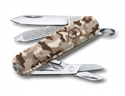 GR1711131143 Victorinox Classic. Нож-брелок VICTORINOX Classic SD "Desert Camouflage", 58 мм, 7 функций, бежевый камуфляж