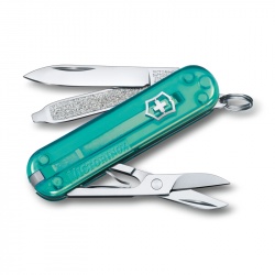 GR210919164 Victorinox Classic SD. Нож-брелок VICTORINOX Classic SD Colors "Tropical Surf", 58 мм, 7 функций, полупрозрачный бирюзовый