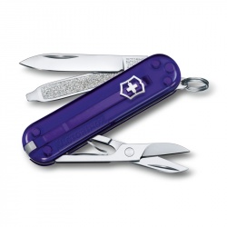 GR210919173 Victorinox Classic SD. Нож-брелок VICTORINOX Classic SD Colors "Persian Indigo", 58 мм, 7 функций, полупрозрачный индиго