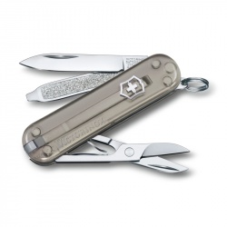 GR210919179 Victorinox Classic SD. Нож-брелок VICTORINOX Classic SD Colors "Mystical Morning", 58 мм, 7 функций, полупрозрачный серый