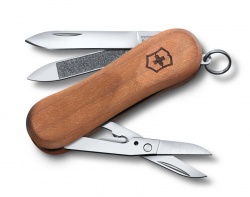 VX32N-BRN2 Victorinox EvoWood. Нож-брелок VICTORINOX Evowood 81, 65 мм, 5 функций, деревянная рукоять