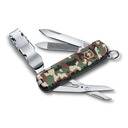 VX20051296 Victorinox NailClip. Нож-брелок VICTORINOX NailClip 580, 65 мм, 8 функций, зелёный камуфляж