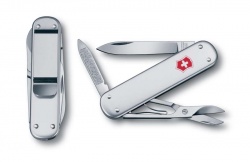 VX3N-GRY5 Victorinox Money Clip. Нож перочинный VICTORINOX Money Clip, 74 мм, 5 функций, алюминиевая рукоять, серебристый