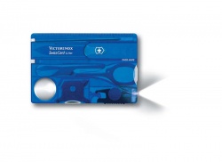 VX21S-BLU1 Victorinox SwissCard. Швейцарская карточка VICTORINOX SwissCard Lite, 13 функций, полупрозрачная синяя