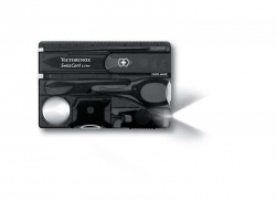 VX21S-BLK1 Victorinox SwissCard. Швейцарская карточка VICTORINOX SwissCard Lite, 13 функций, полупрозрачная чёрная