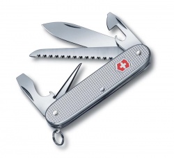 VX17N-GRY2 Victorinox Farmer. Нож перочинный VICTORINOX Farmer, 93 мм, 9 функций, алюминиевая рукоять, серебристый