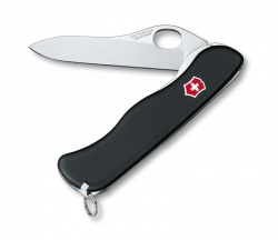 VX8N-BLK12 Victorinox Sentinel. Нож перочинный VICTORINOX Sentinel Clip, 111 мм, 5 функций, с фиксатором лезвия, чёрный