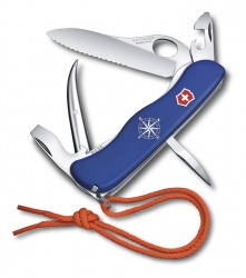 VX200512124 Victorinox Skipper. Нож перочинный VICTORINOX Skipper Pro, 111 мм, 12 функций, с фиксатором лезвия, со шнурком, синий