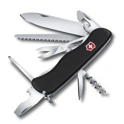 GR1711131036 Victorinox Outrider. Нож перочинный VICTORINOX Outrider, 111 мм, 14 функций, с фиксатором лезвия, чёрный