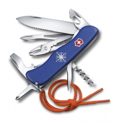 GR1711131049 Victorinox Skipper. Нож перочинный VICTORINOX Skipper, 111 мм, 18 функций, с фиксатором лезвия, со шнурком, синий